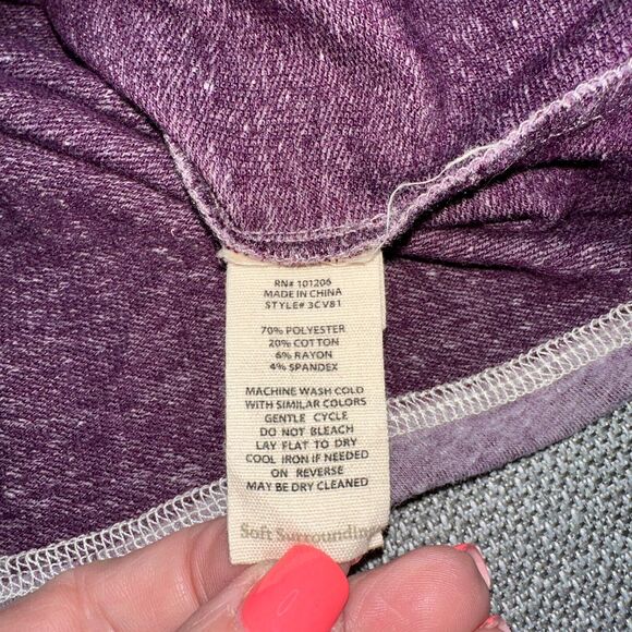 Soft Surroundings Shirt Womens Petite Small Purple Brinley Sweater Sweatshirt - Picture 6 of 10